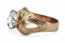Vintage style Ring Zircon Original Vintage 14K Rose Gold vrc135r